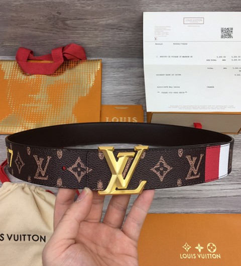 루이비통 로고 LV 피라미드 트렁크 리버서블 로에일 벨트 M0499V 40mm